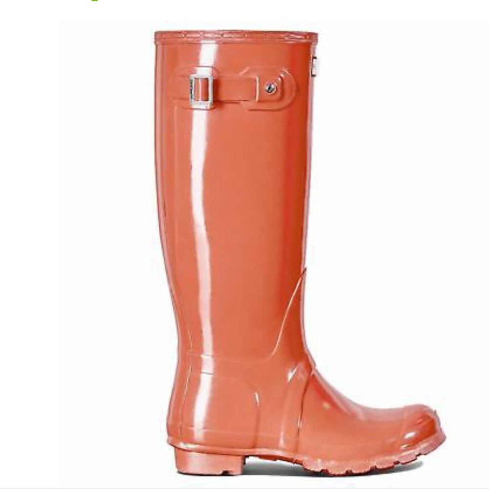 Tall Matte Sunset Orange Hunter Boots